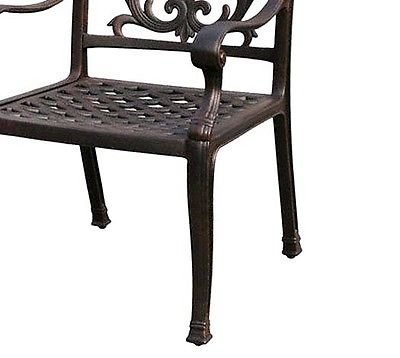 6-Piece Patio Chairs Set - Durable Outdoor Cast Aluminum Flamingo Furniture in Desert Bronze - Perfect for Garden, Poolside & Backyard Relaxation