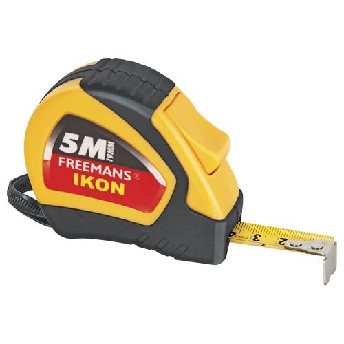 Alp Freemans 5M/16.5FT Auto-Lock Measuring Tape - 19mm Wide Durable Steel Construction Tape Measure for DIY, Construction & Tailoring | Perfect for Home Improvement, Carpentry & Sewing Projects