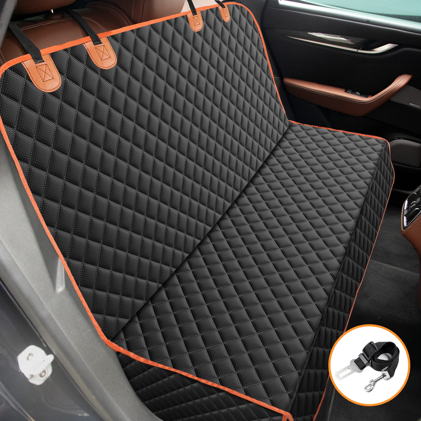 Waterproof Dog Seat Cover for Cars & SUVs - Non-Slip Back Seat Protector for Trucks, Pets | Perfect for Travel, Outdoor Adventures & Daily Commutes