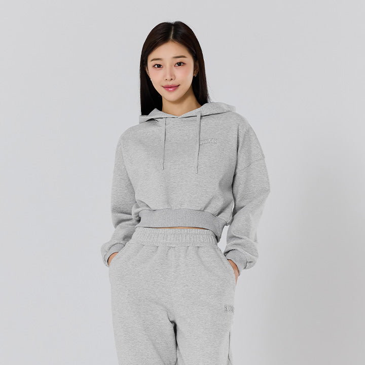 Cozy Cotton Crop Hoodie T-Shirt for Women - Soft & Comfortable Pullover Sweatshirt | Perfect for Casual Wear, Gym, and Lounge