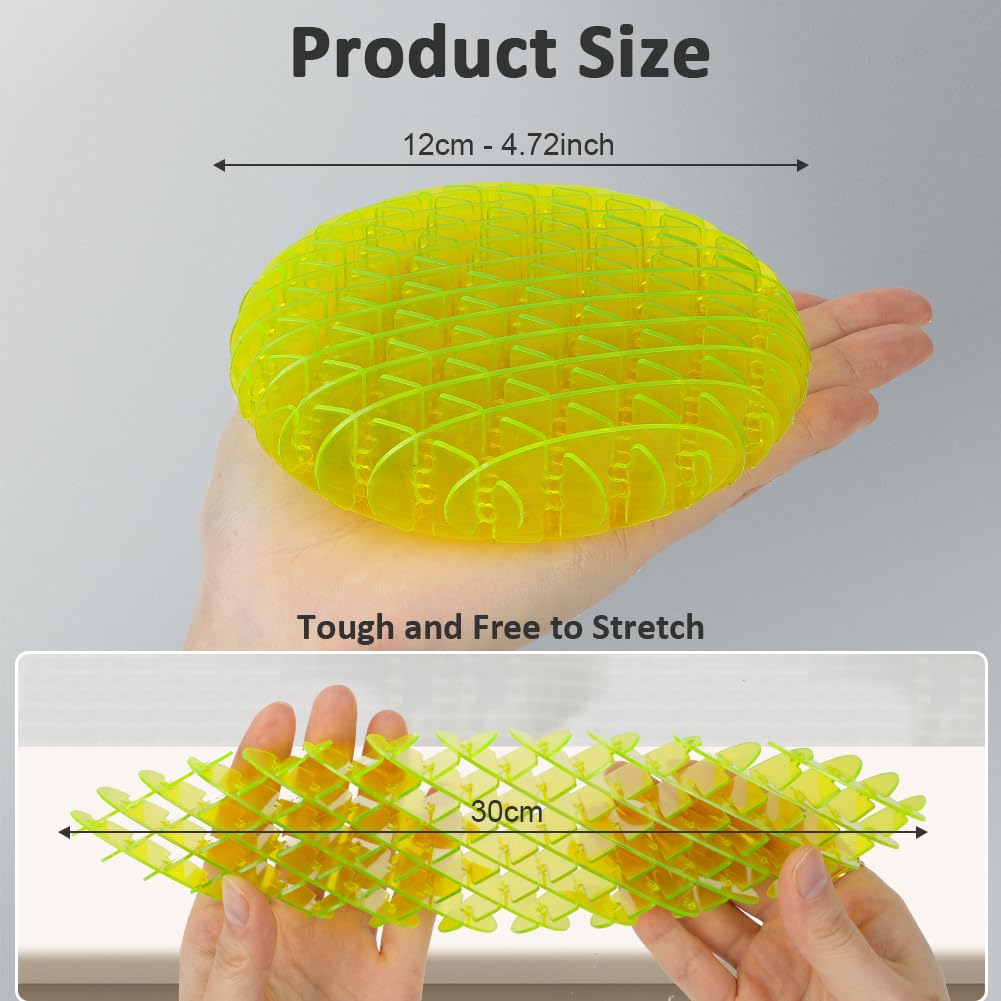 3D Elastic Mesh Fidget Worm Toy - Stretch & Squeeze Sensory Slug for Stress Relief, Anxiety & Focus - Fun Sensory Toys for Kids & Adults - Perfect for Office, Classroom & Home Use (4.72 Inch)