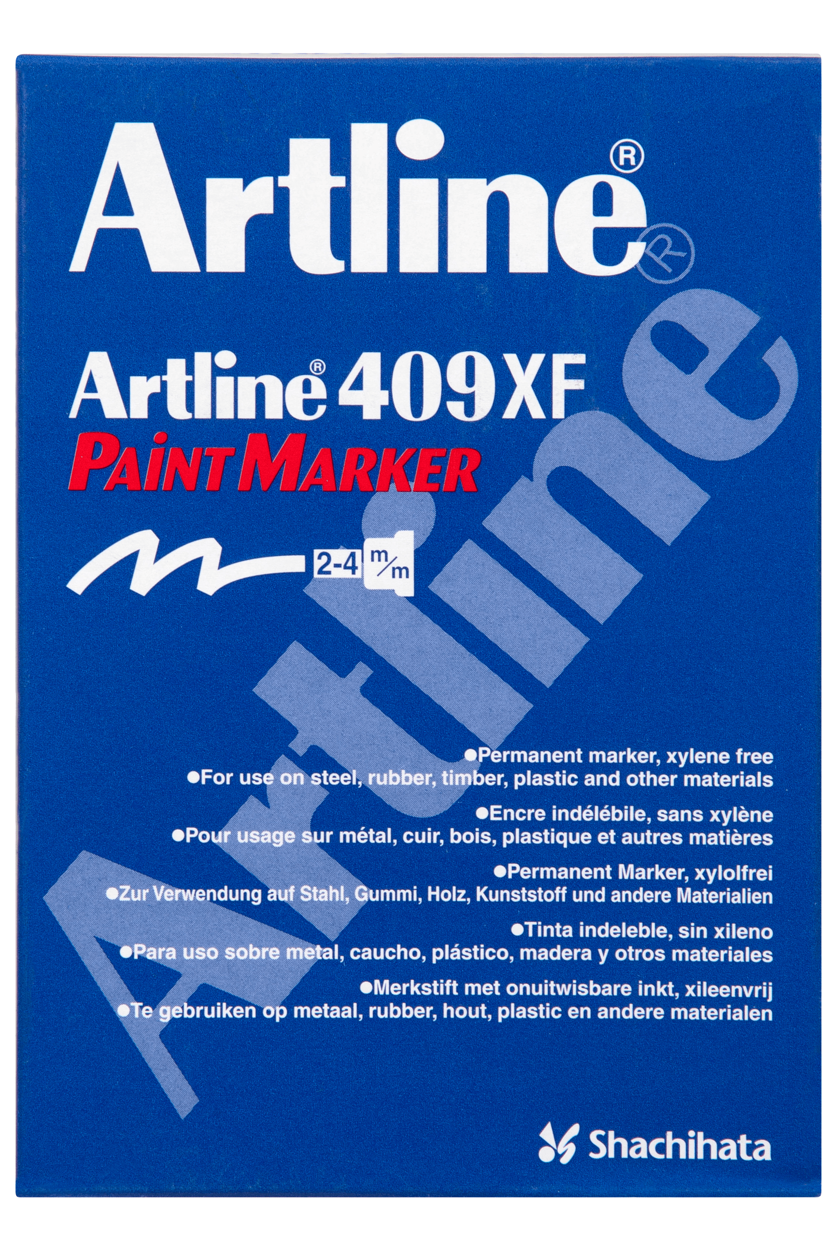 Artline 409 Black Paint Marker 4.0mm Chisel Tip - 12 Pack for DIY Projects, Sign Making & Industrial Labeling