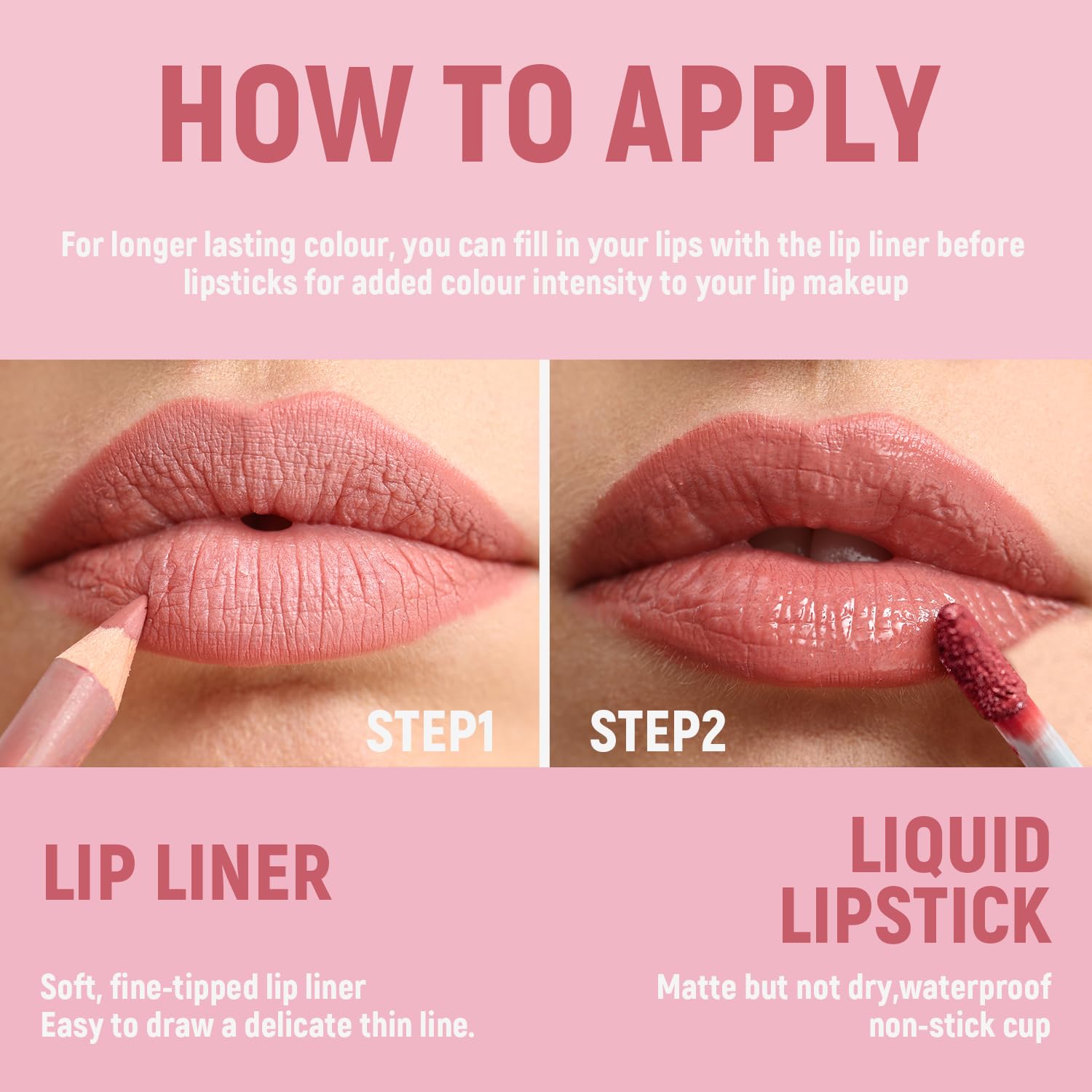 VIOLA HOUSE Matte Liquid Lipstick Set - Long Lasting #7 (4g/0.14oz) with Lip Combo & Lip Pencil | Perfect for Everyday Wear, Date Night & Special Occasions