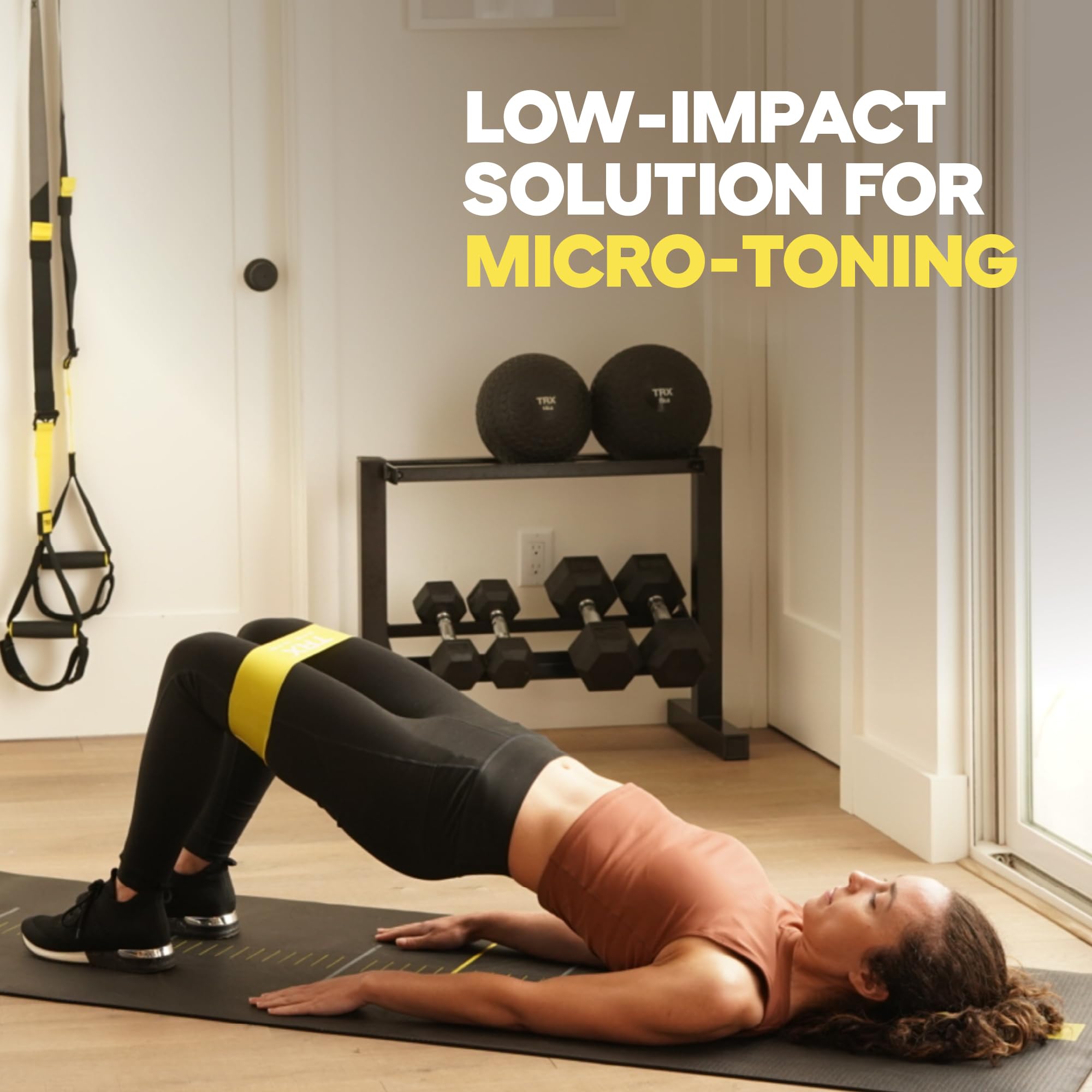 TRX Training Exercise Bands Set of 4 - Portable Resistance Bands for Strength Training, Home & Gym Workouts - Enhance Exercise Intensity for Men & Women - Perfect for Yoga, Pilates, and Full-Body Fitness Routines
