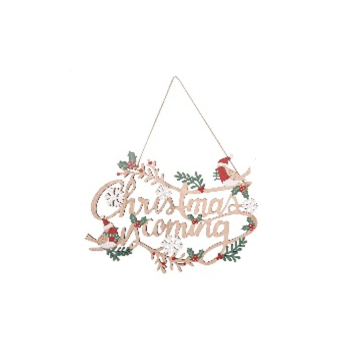 Christmas Is Coming Wall Hanging Decor - Holiday Home Decoration for Living Room, Bedroom & Office - Perfect for Festive Season & Winter Home Styling