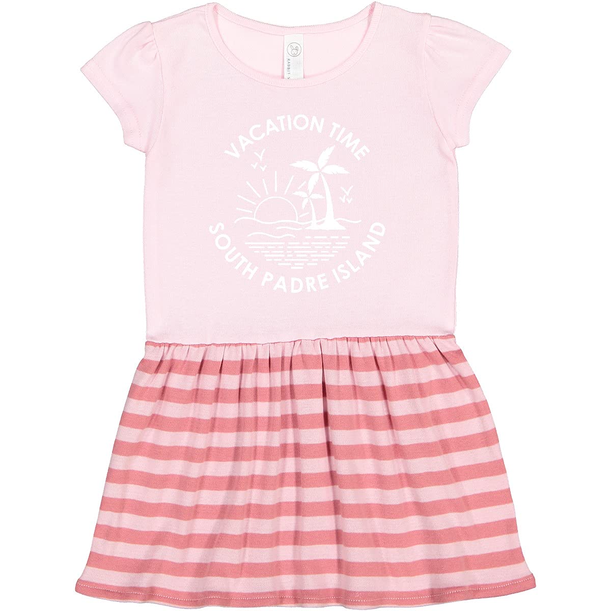 Inktastic Vacation Time in South Padre Island Toddler Dress - Cute Summer Outfit for Girls, Beach & Travel Clothes - Perfect for Family Trips, Holidays & Outdoor Adventures