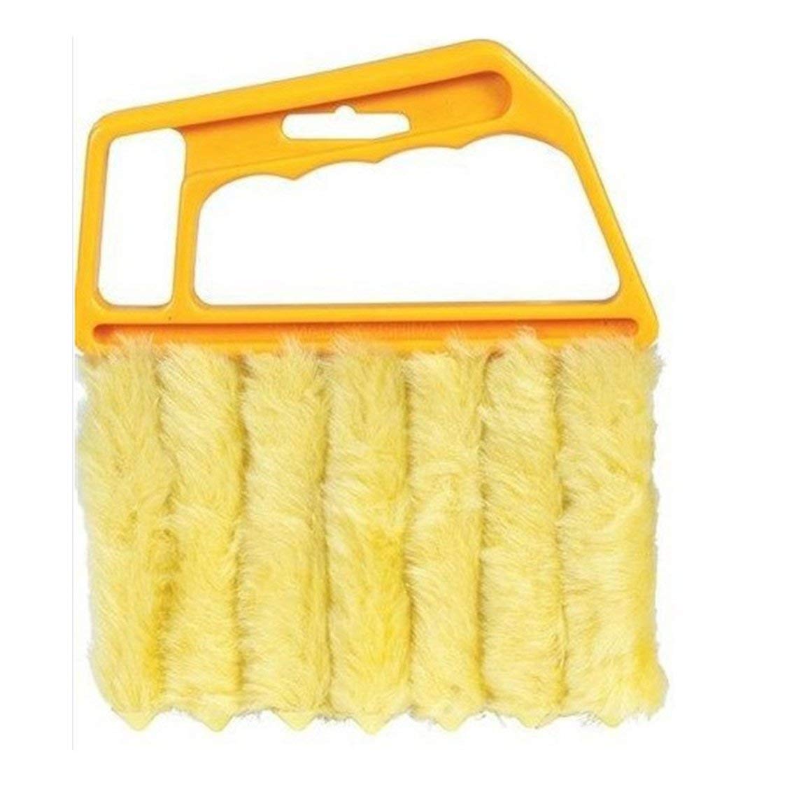 iChoate Multi-Purpose Cleaning Brush for Microwave, Venetian Blinds, Air Conditioner & Windows - Durable Household Cleaning Tool (Yellow) - Perfect for Kitchen, Bathroom & Home Maintenance