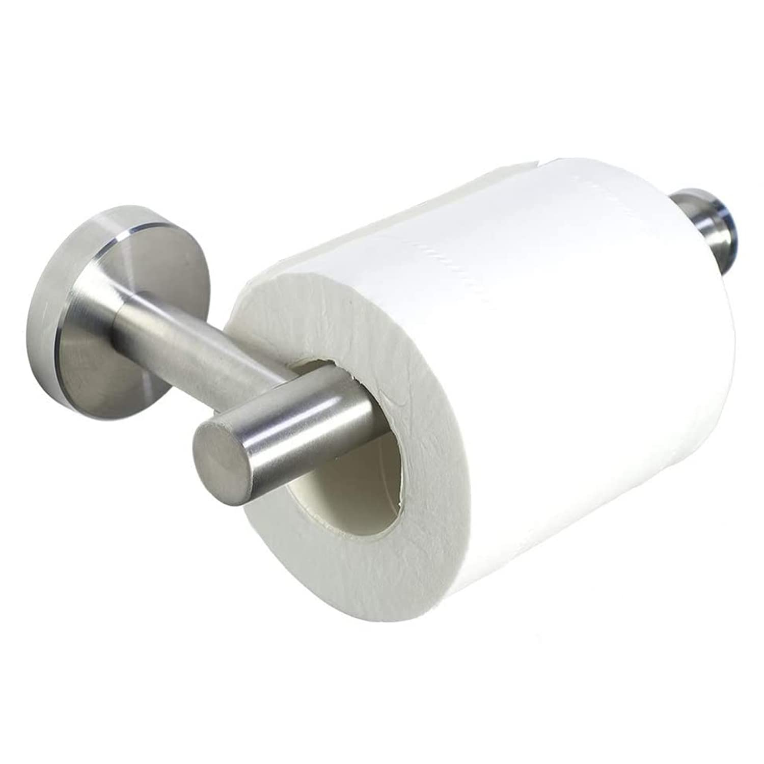 Sturdy 304 Stainless Steel Wall Mounted Toilet Paper Holder - Brushed Nickel Bathroom Tissue Roll Dispenser for Toilet, Kitchen & RV - Rustproof & Easy Installation Home Essential