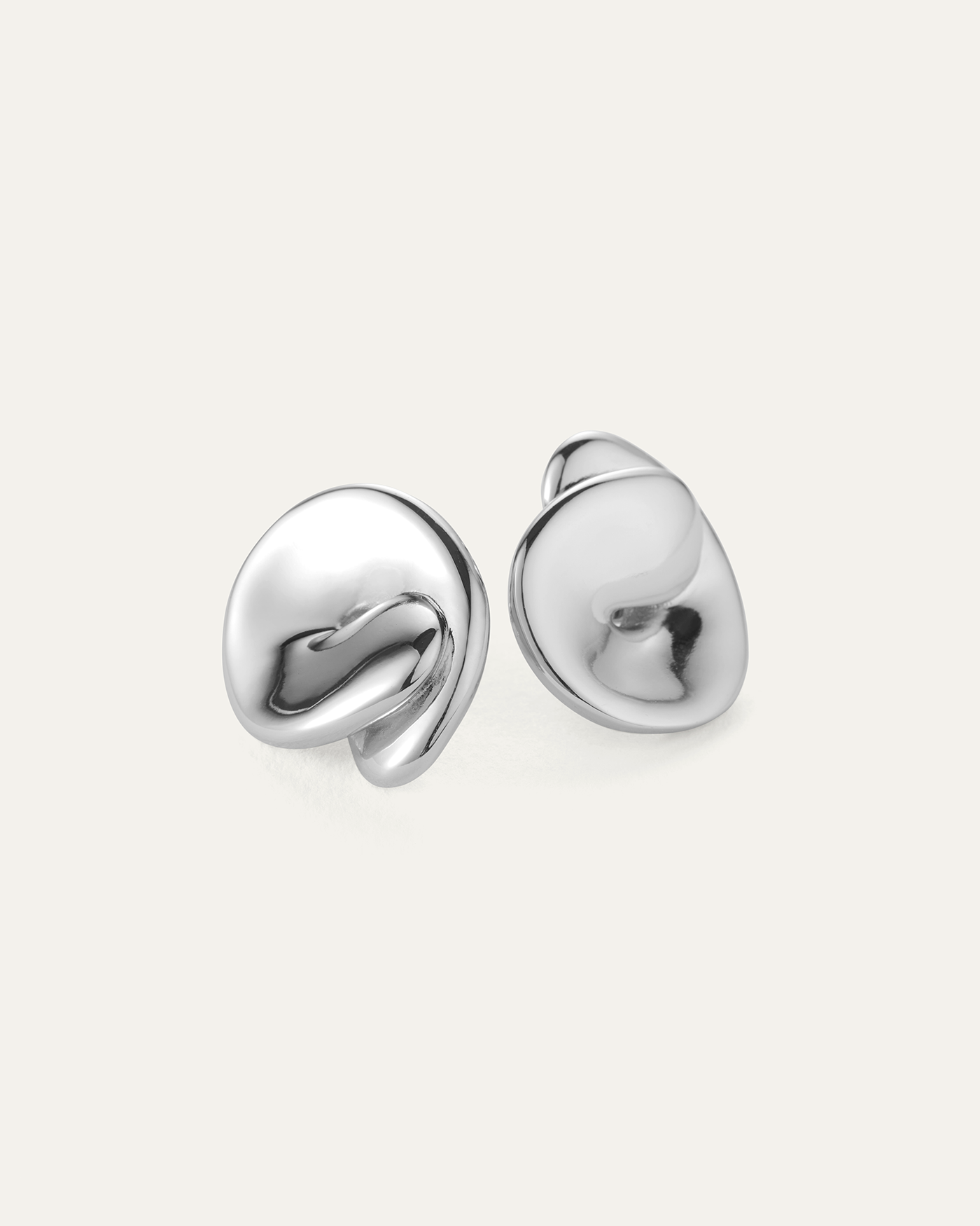 Rio Button Earrings for Women - Minimalist Gold Hoop Earrings - Elegant & Simple Stud Earrings for Everyday Wear, Office, or Special Occasions