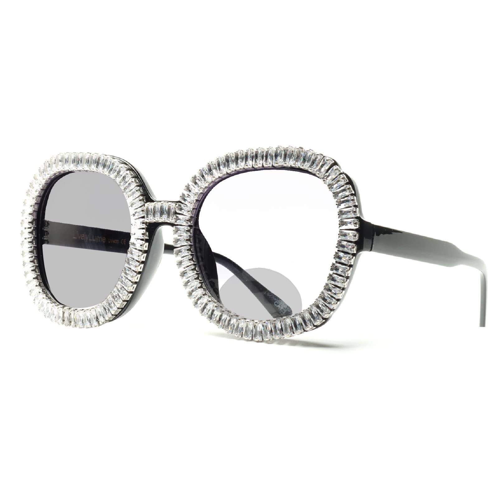 Photochromic Bifocal Reading Sunglasses with Rhinestones for Women - Perfect for Outdoor Reading & Driving