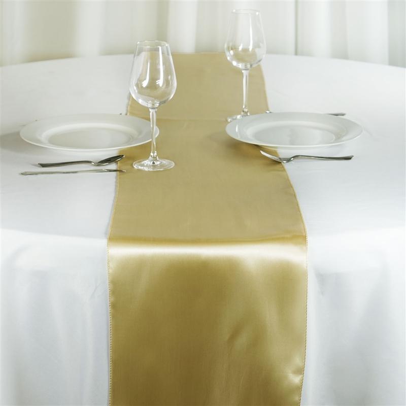 12x108 Inch Satin Table Runner for Wedding Decor - Elegant Banquet, Party & Special Event Table Covering - Perfect for Bridal Showers, Receptions & Formal Dinners