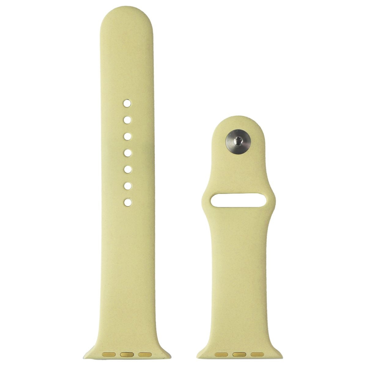 Apple Watch Band 44mm/42mm/45mm - Compatible with All Series, Soft Silicone Strap in Mellow Yellow (M/L Size) - Perfect for Workouts, Running & Everyday Wear