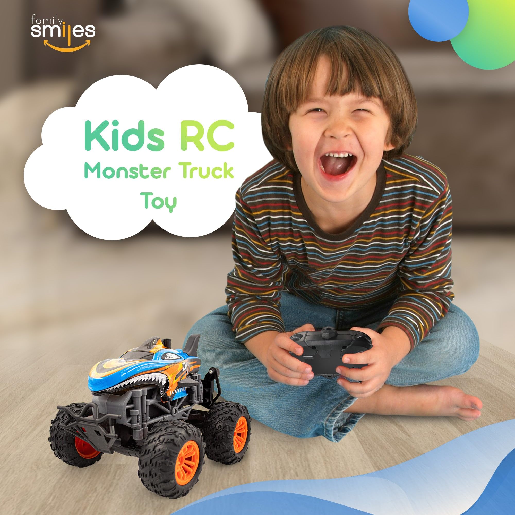 Remote Control Dinosaur & Shark Monster Truck 2-Pack - RC Toys for Boys & Girls Ages 8-12 | Outdoor Play, Birthday Gifts, STEM Learning Toys