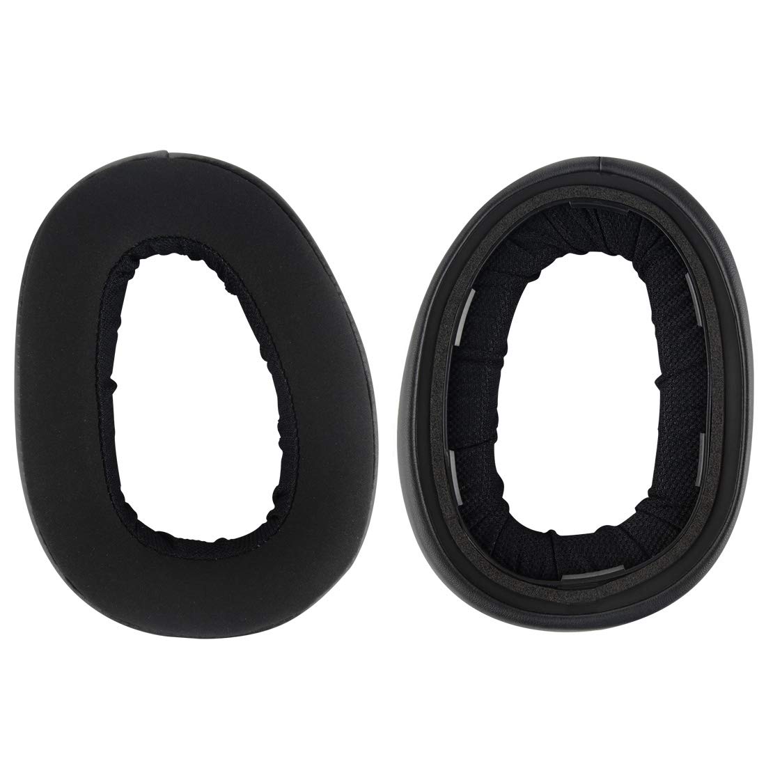 Geekria Comfort Hybrid Velour Replacement Ear Pads for Sennheiser GSP 600, GSP 601, GSP 602, GSP 670, GSP 500 Headphones - Premium Headset Earpads & Ear Cushions for Gaming, Music & Office Use (Black)
