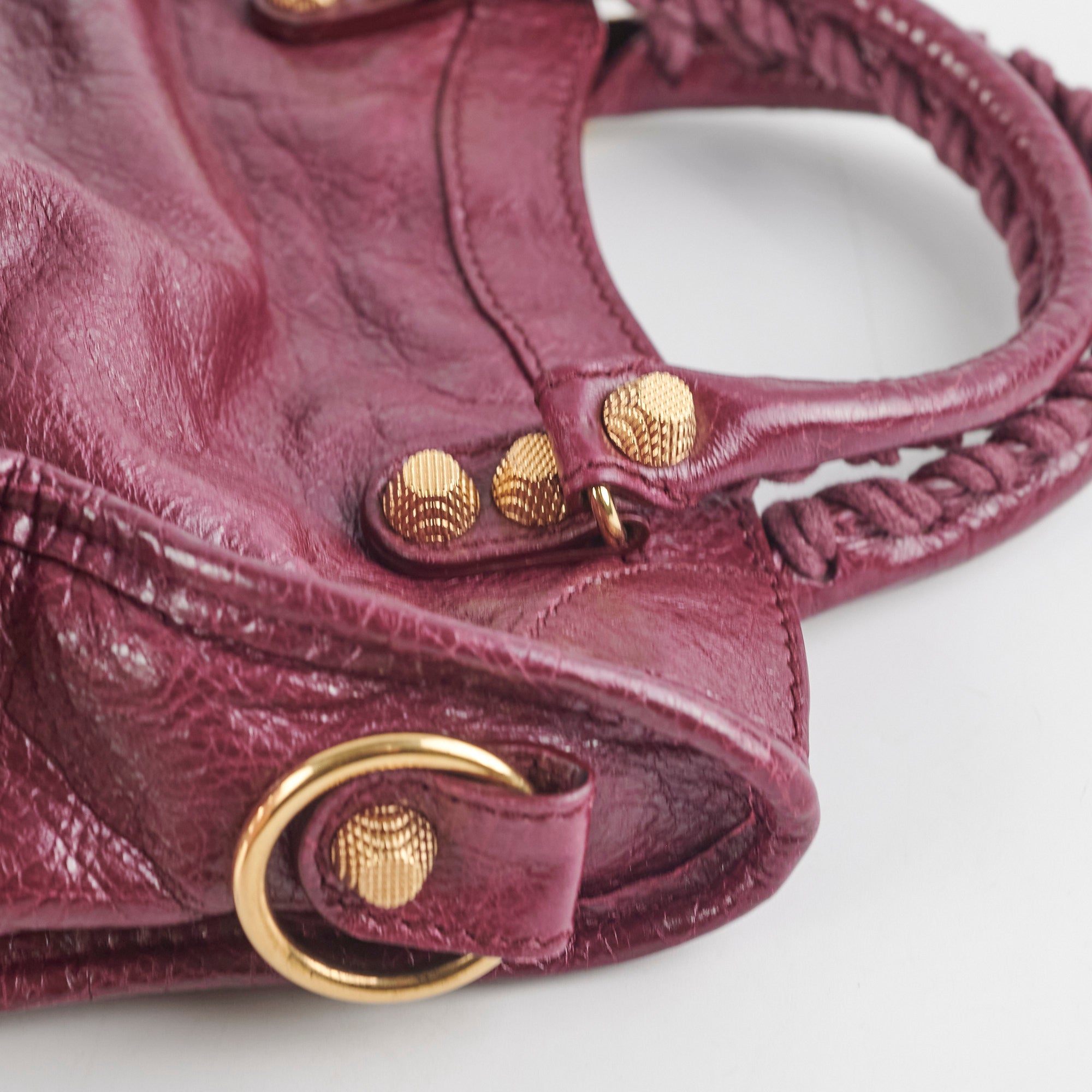 Balenciaga City Mini Crossbody Bag in Burgundy Leather - Stylish & Compact for Everyday Use, Travel, and Night Out