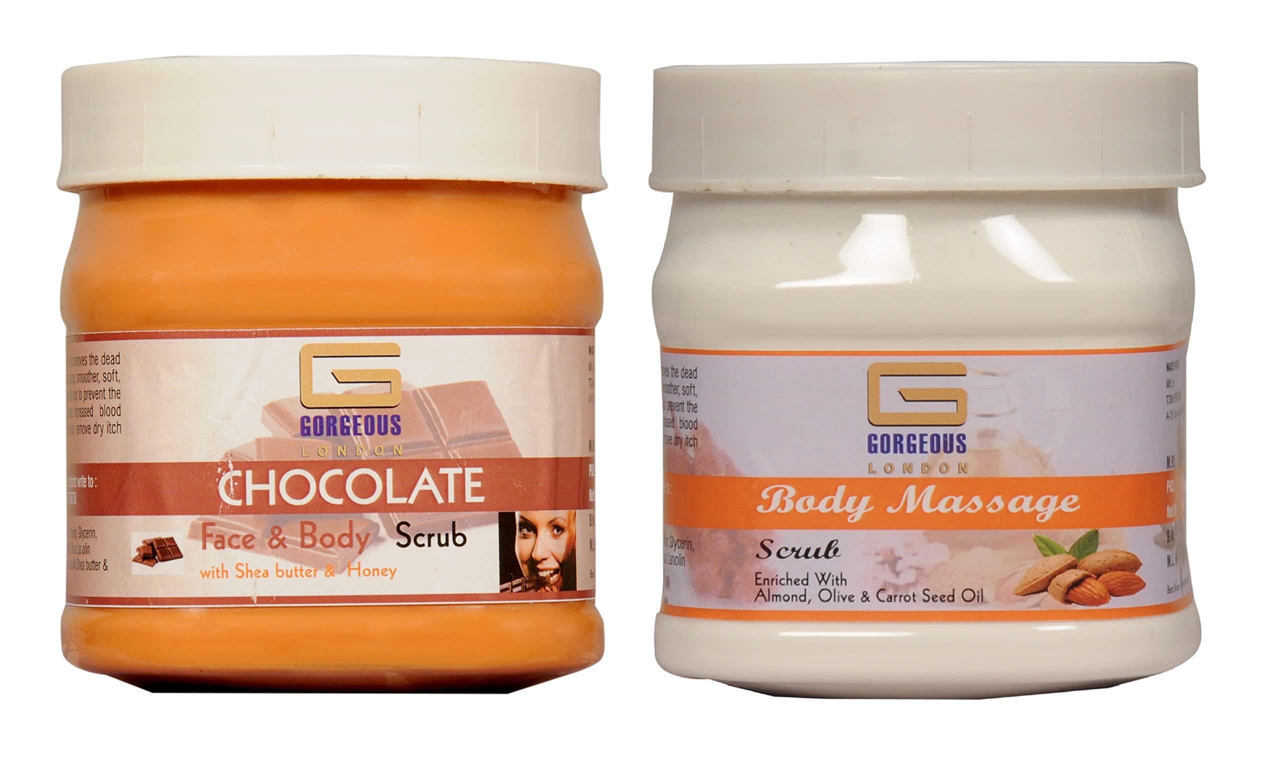 London Chocolate Scrub & Body Massage Scrub Combo - 2 Pack (450ml Each) for Spa Day & At-Home Skincare Routine