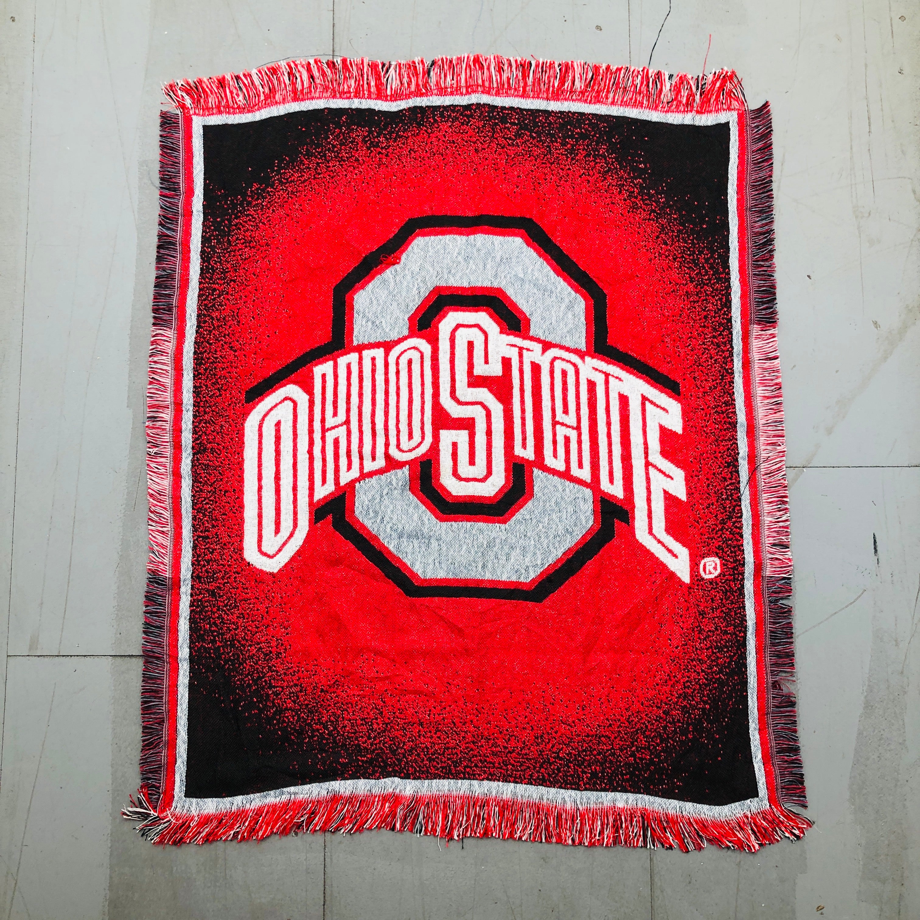 Ohio State Buckeyes Triple Woven Rug - Durable College Team Logo Carpet for Game Room, Dorm Decor & Fan Cave - Machine Washable Non-Slip Floor Mat