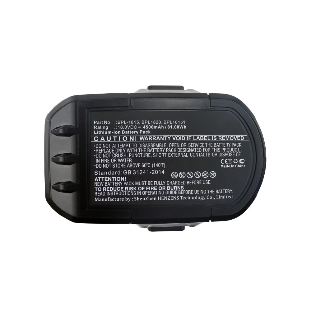 Synergy Digital 18V 4500mAh Li-ion Battery for Ryobi P650 Power Tools - High Capacity Replacement for Ryobi BPL-1815 Battery - Perfect for Drilling, Sawing & DIY Home Improvement Projects