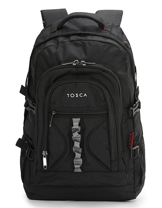 TOSCA TCA 940 50LT Deluxe Backpack - Large Capacity Waterproof Hiking Backpack for Men & Women - Perfect for Outdoor Camping, Travel and Daily Commute - Black