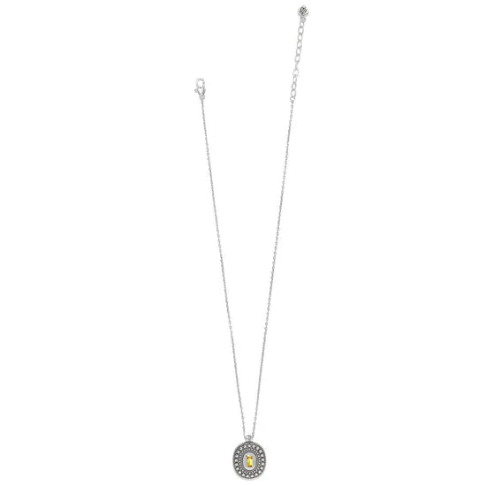 Brighton Pretty Tough Gem Necklace - Sterling Silver with Light Topaz Stone | Elegant Jewelry Gift for Women, Perfect for Parties & Special Occasions