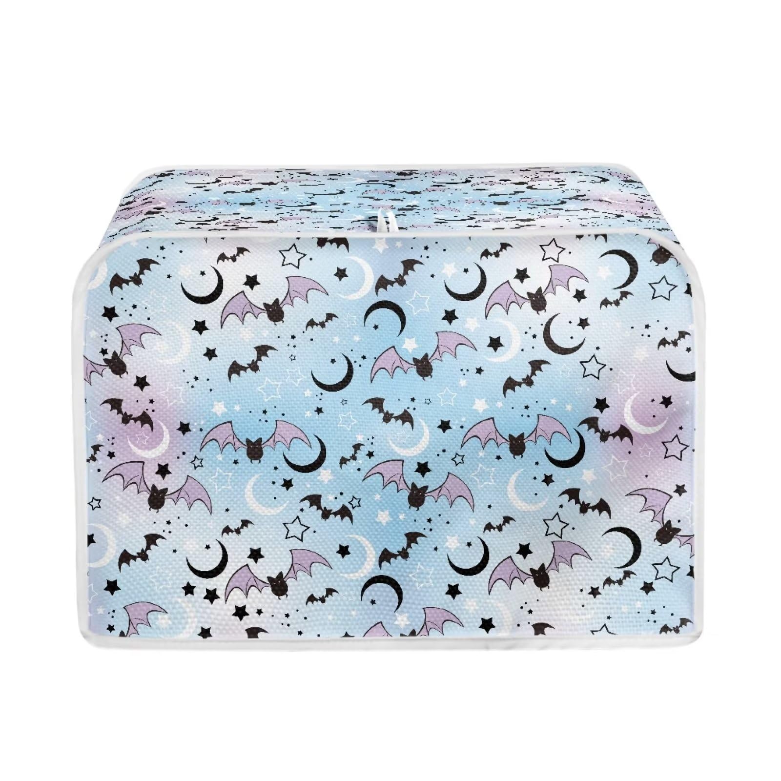 Universal Bat Pattern Toaster Cover - 2 Slice Dustproof & Fingerprint Resistant Oven Protector for Halloween Kitchen Decor | Perfect for Halloween Parties, Breakfast Protection & Small Appliance Organization