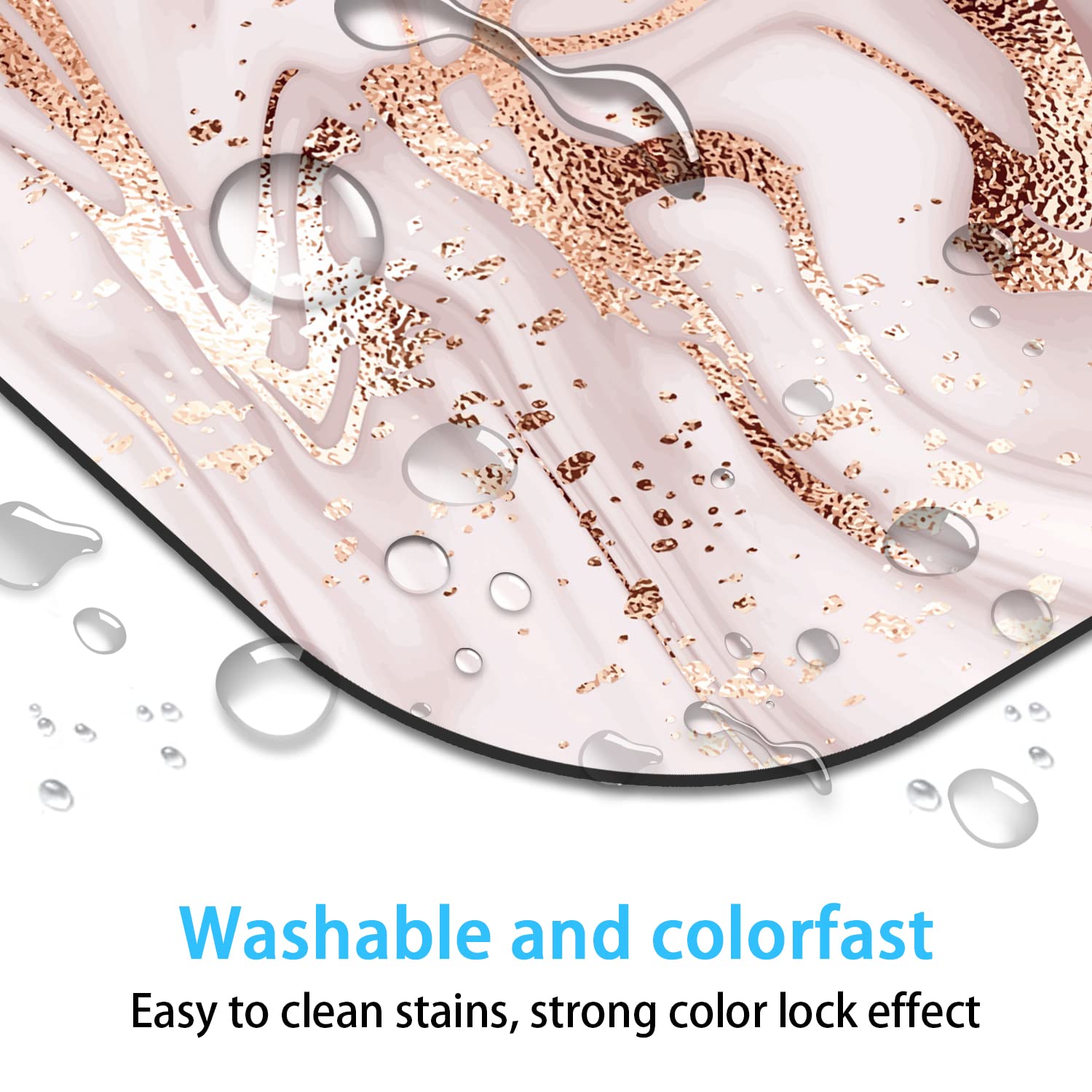 Premium Mini Mouse Pad 6x7 Inch - Non-Slip Rubber Base, Waterproof Desk Mat for Laptop, Wireless Mouse & Keyboard Tray - Home Office & Travel Essential - Gold Marble Design for Stylish Workspaces