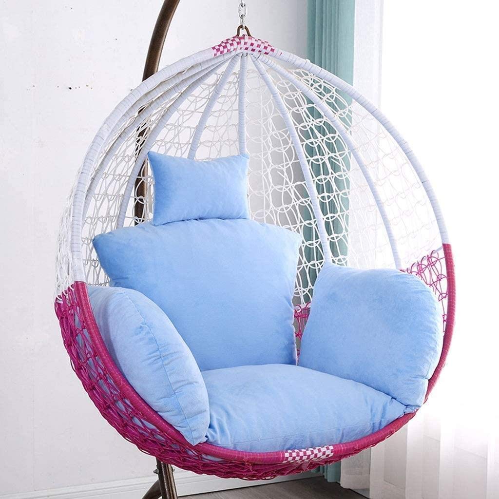 KWEE Swing Basket Seat Cushion - Thickened Hanging Egg Chair Pad for Hammock, Outdoor Armchair & Garden Swing - Soft Blue Comfort Cushion for Patio, Balcony & Backyard Relaxation