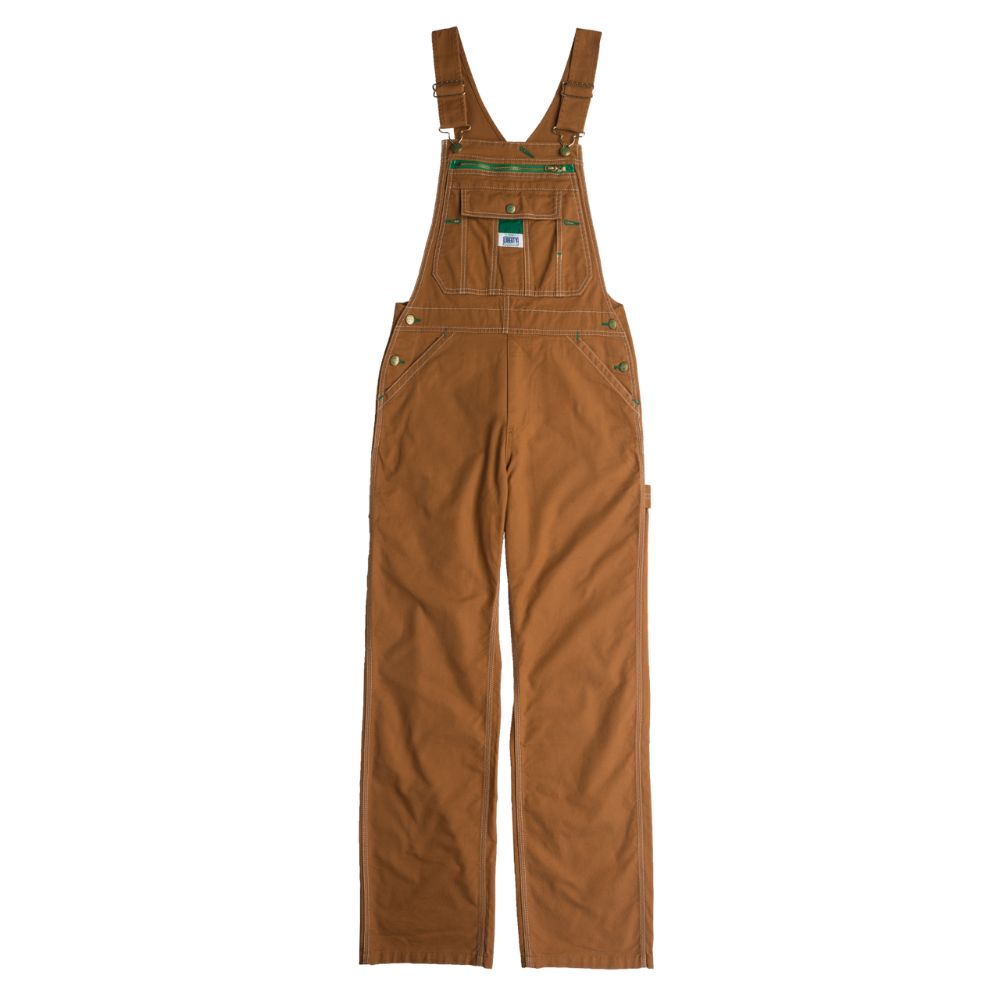 Liberty Women's Duck Bib Work Overalls YBF002 - Durable Brown Denim Coveralls for Farming, Gardening & DIY Projects