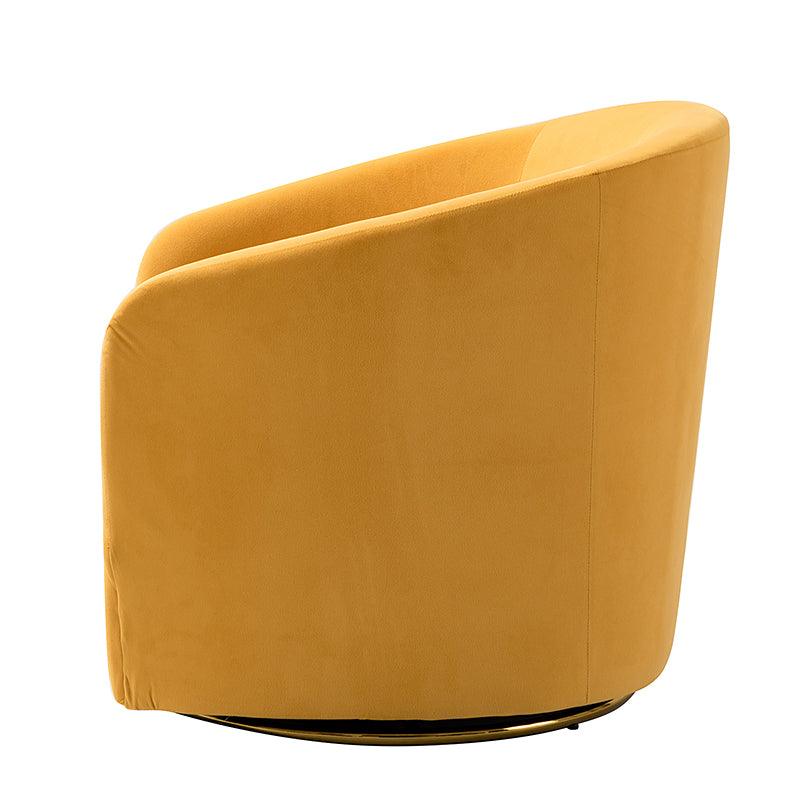 Emanuela Velvet Swivel Barrel Armchair - Modern Accent Chair for Living Room, Bedroom & Office - 360° Rotating Comfortable Lounge Chair with Soft Upholstery - Perfect for Reading, Relaxing & Home Decor