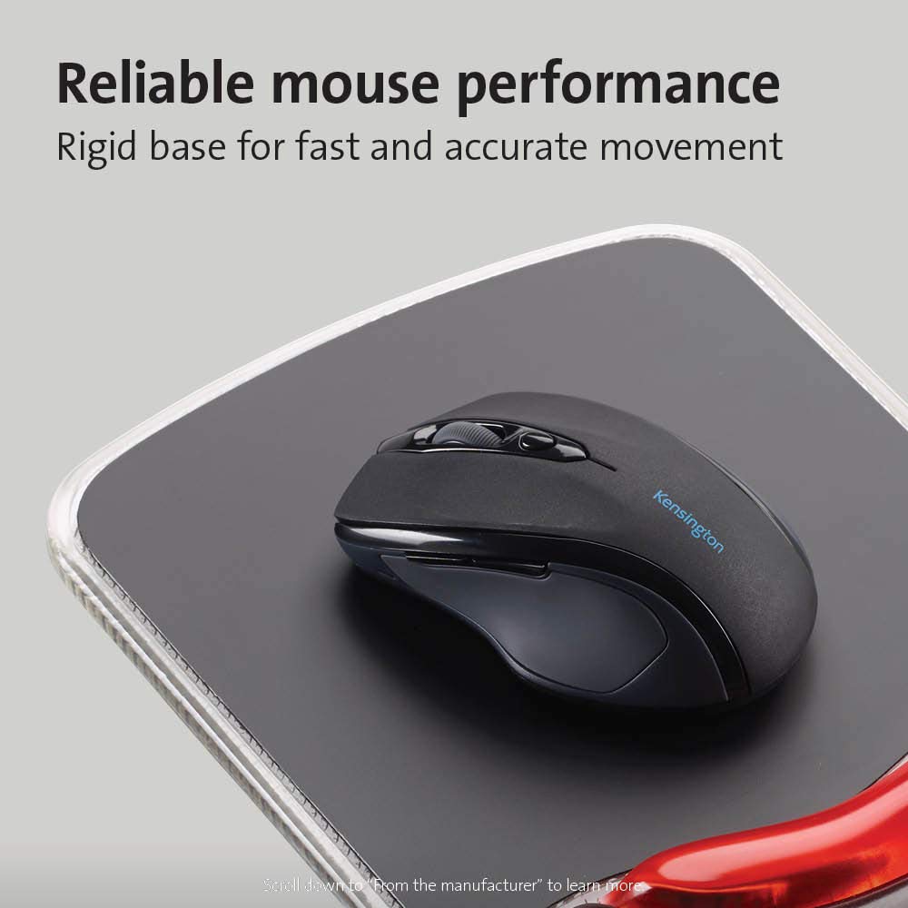 Kensington Duo Gel Mouse Pad - Ergonomic Wrist Support for Comfort, Black & Red - Perfect for Office, Gaming & Home Workspace Use