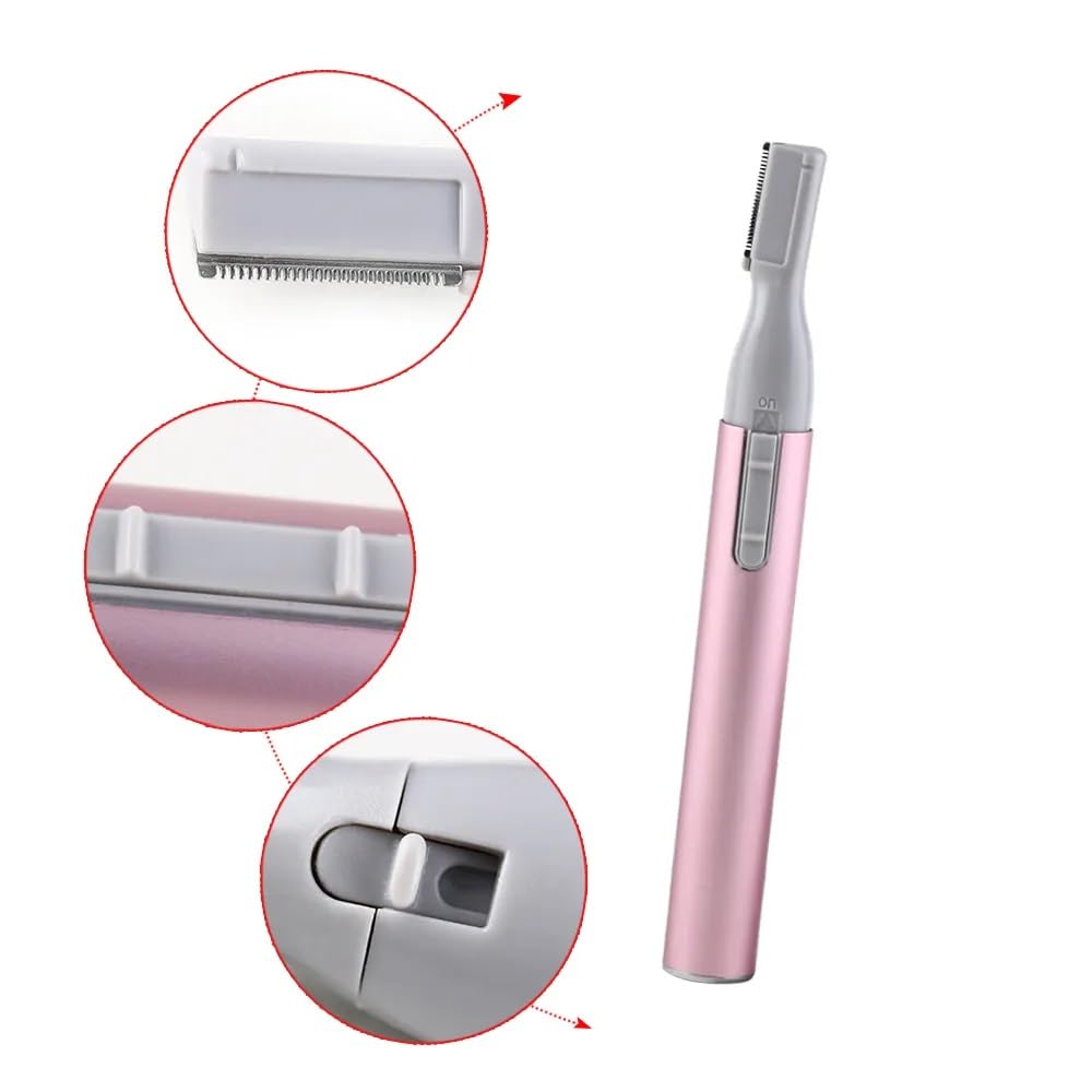 3 Pack Electric Eyebrow Trimmer Replacement Blades - Rechargeable Battery-Powered Precision Trimmer Blades for Women's Facial Hair - Perfect for Eyebrow Shaping, Upper Lip & Chin Hair Removal at Home or Travel