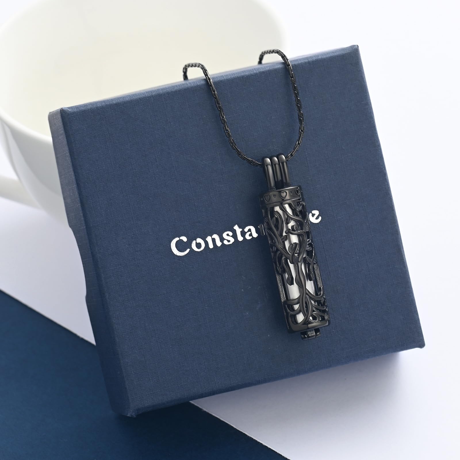 Tree of Life Cremation Jewelry - Stainless Steel Urn Necklace for Ashes | Memorial Pendant for Loved Ones & Pets
