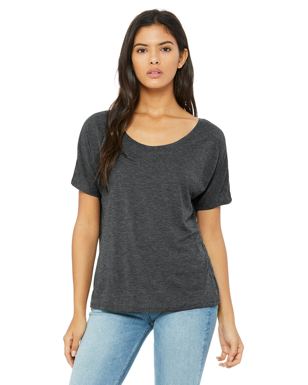 Bella + Canvas 8816 Women's Slouchy Scoop Neck T-Shirt - Soft Cotton Relaxed Fit Tee for Casual Wear, Lounge & Everyday Outfits