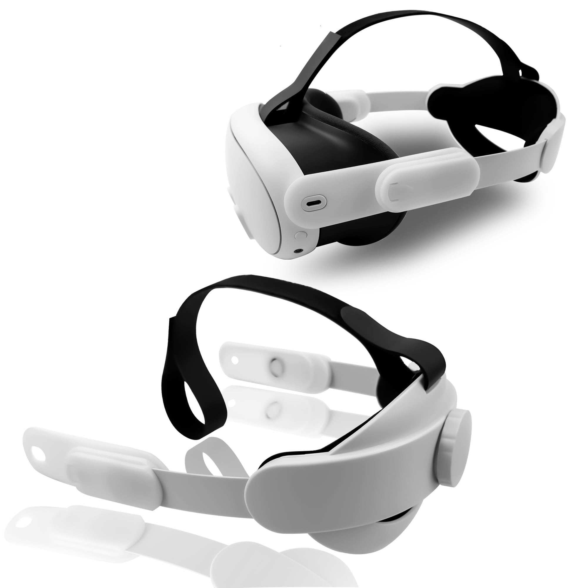 Meta Quest 3 VR Headset Accessories - Adjustable Elite Strap Replacement Kit with Comfort Padding, Weight Reduction & Stress Relief Headband for Enhanced VR Gaming & Movie Watching Experience