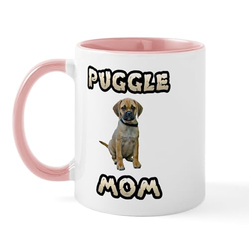 White/Pink Inside - Puggle Mom Mug