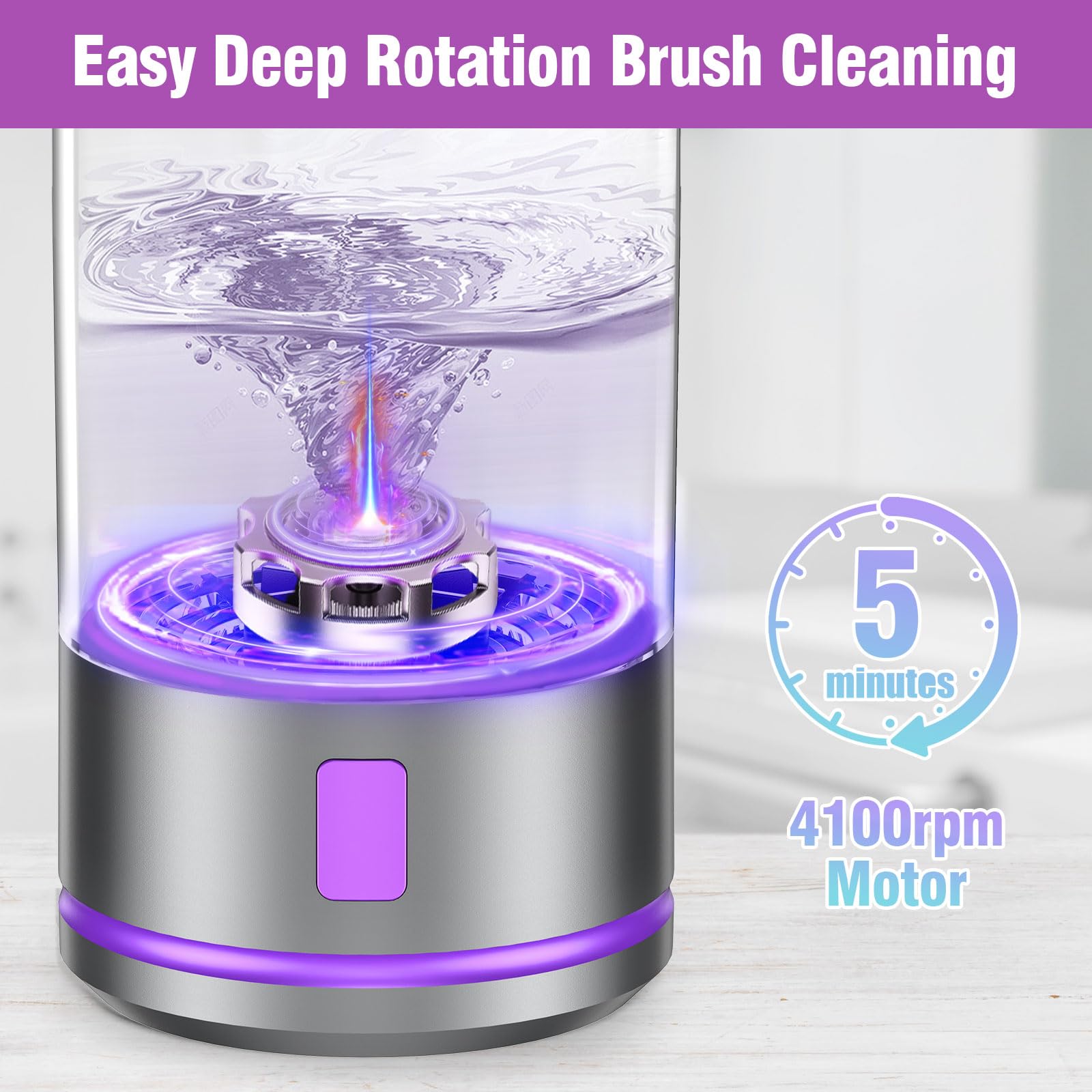 2 in 1 Electric Makeup Brush Cleaner Machine - Automatic Spinning Brush & Sponge Washer for All Sizes | Perfect for Home Salon, Professional Makeup Artists & Beauty Enthusiasts