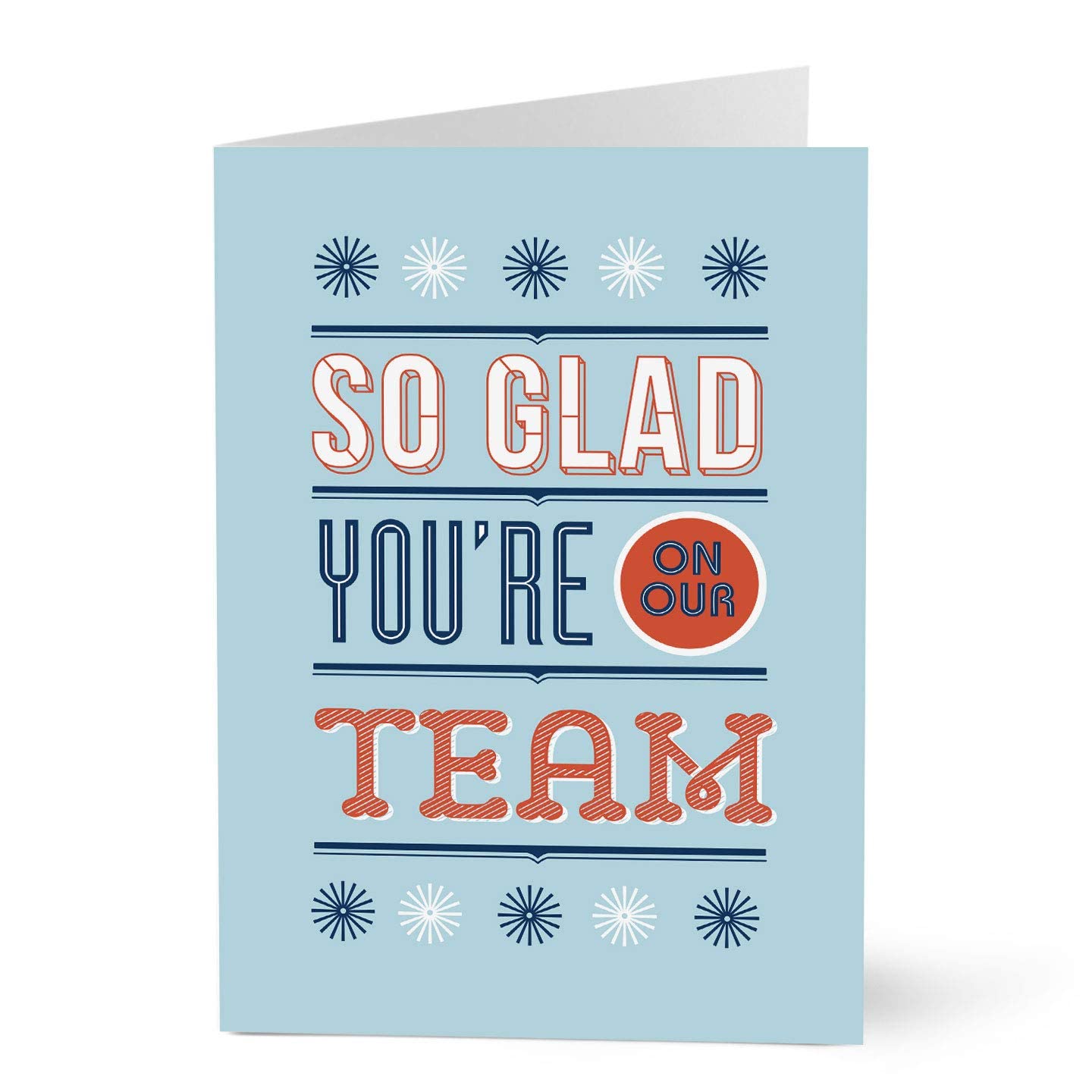 Hallmark Business Employee Appreciation Greeting Cards - 'Glad You're On Our Team' Pack of 100 - Perfect for Staff Recognition, Team Building & Workplace Motivation