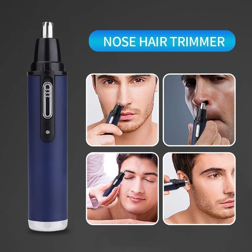 Professional USB Rechargeable Ear & Nose Hair Trimmer for Men - Electric Nose & Ear Hair Clipper - Painless Grooming for Beards, Eyebrows & Body - Perfect for Travel & Home Use