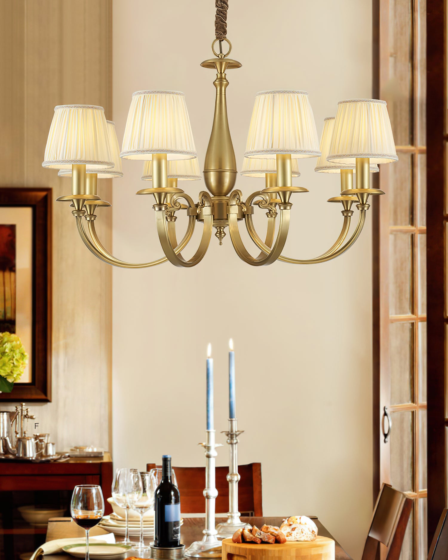 Elegant Menlo Park Chandelier - Modern Crystal Ceiling Light Fixture for Dining Room, Living Room & Bedroom | Perfect for Home Decor & Wedding Venues