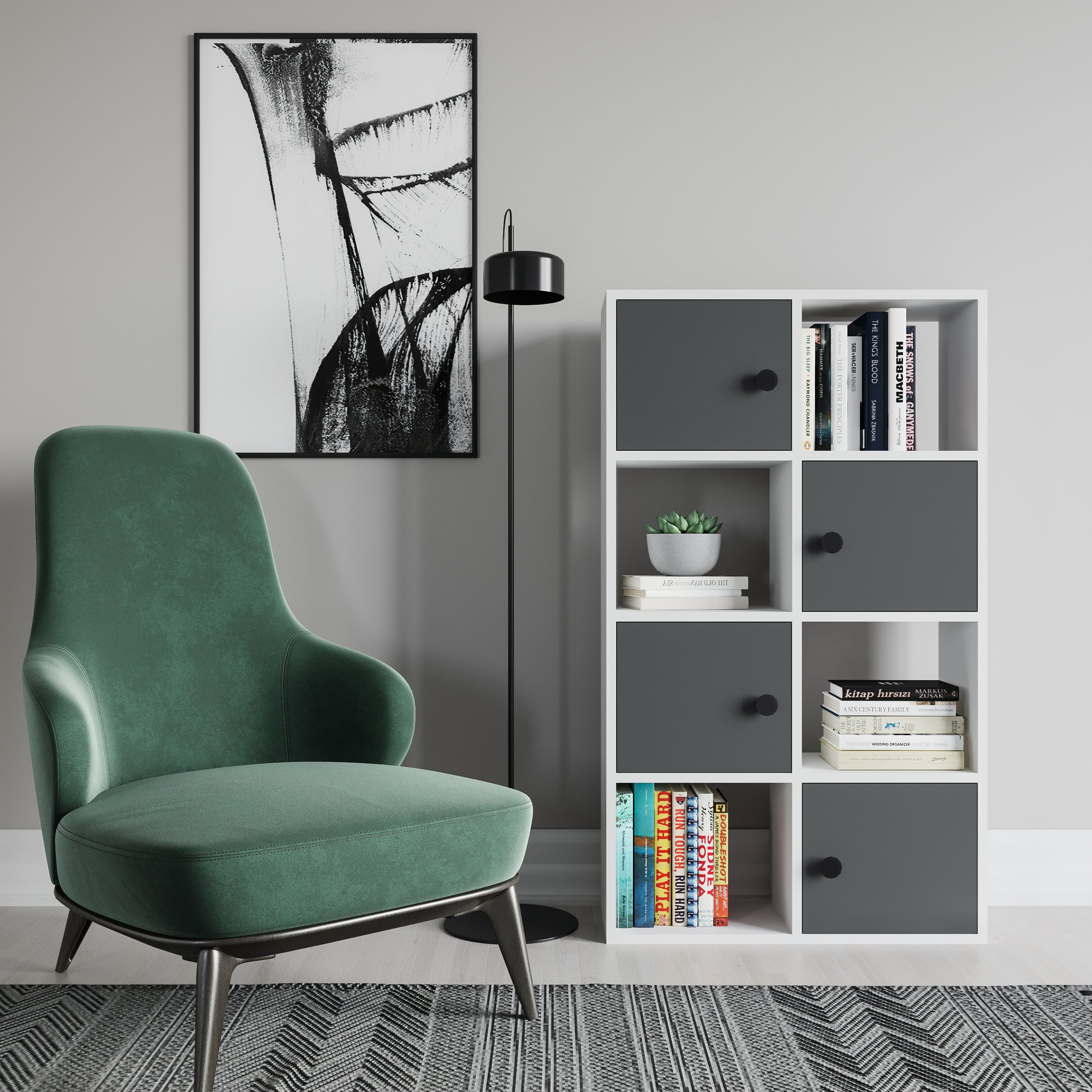 Modern Wooden Bookcase with 5 Shelves - Sturdy Storage for Books, Decor & Office Supplies - Perfect for Home, Office & Library Organization