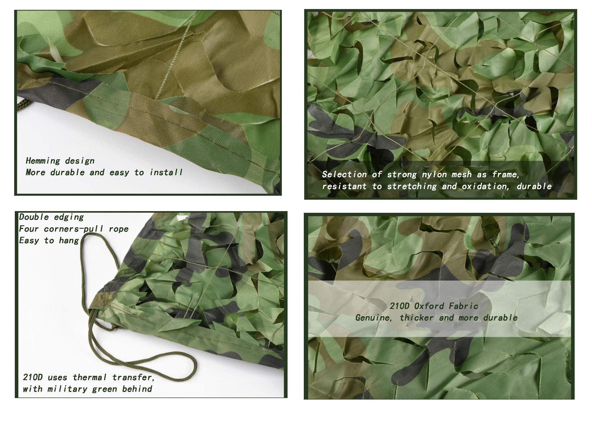 Woodland Camouflage Netting - Army Camo Net for Camping, Military, Hunting & Shooting | Sunscreen & Sun Shade Net in Bulk Roll | Perfect for Hunting Decoration, Theme Parties & Outdoor Adventures
