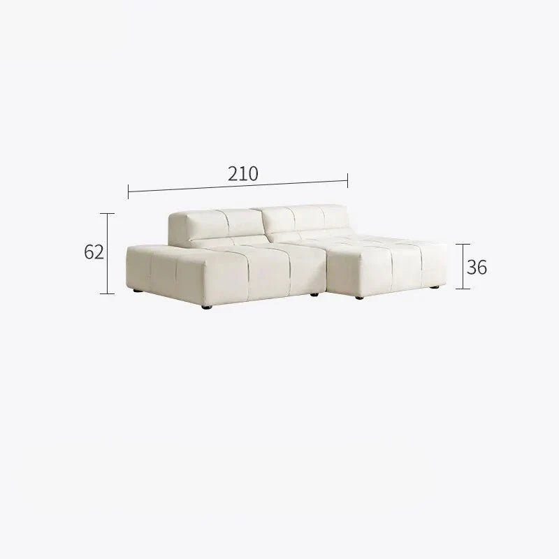 Modern Minimalist Luxury Sectional Sofa Set - Corner Couch for Living Room, Lounge & Home Theater - Soft Fabric Upholstery & Comfortable Seating