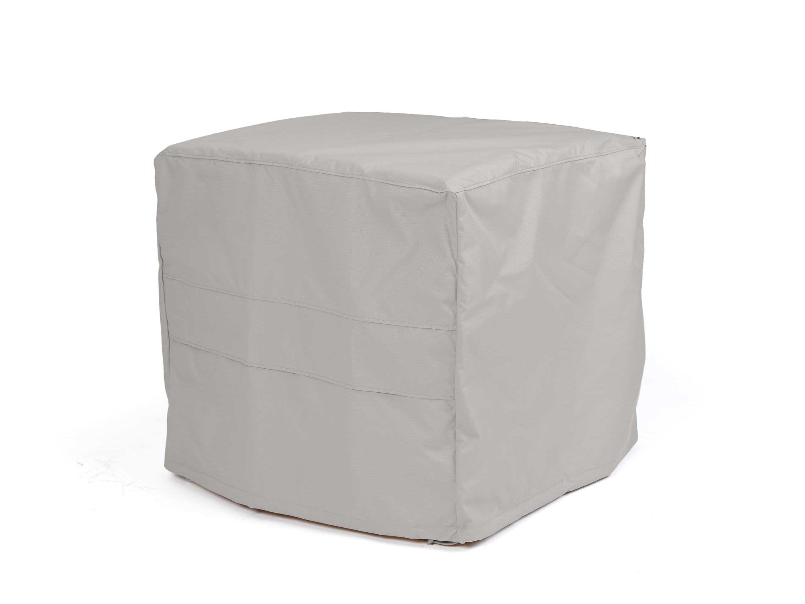Heavy-Duty Polyester Square Dining Table Cover 38x38 Inches - Weatherproof, Ripstop Grey with Mesh Vent - Perfect for Outdoor Patio, Picnic, and Restaurant Use