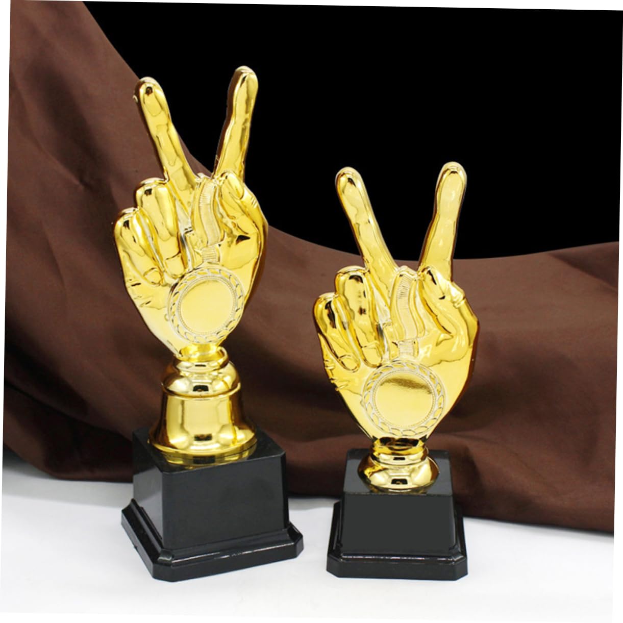 3-Pack MUSISALY Golden Award Trophies for Kids - Mini Reusable Winner Trophies for Sports, School Competitions & Birthday Party Prizes