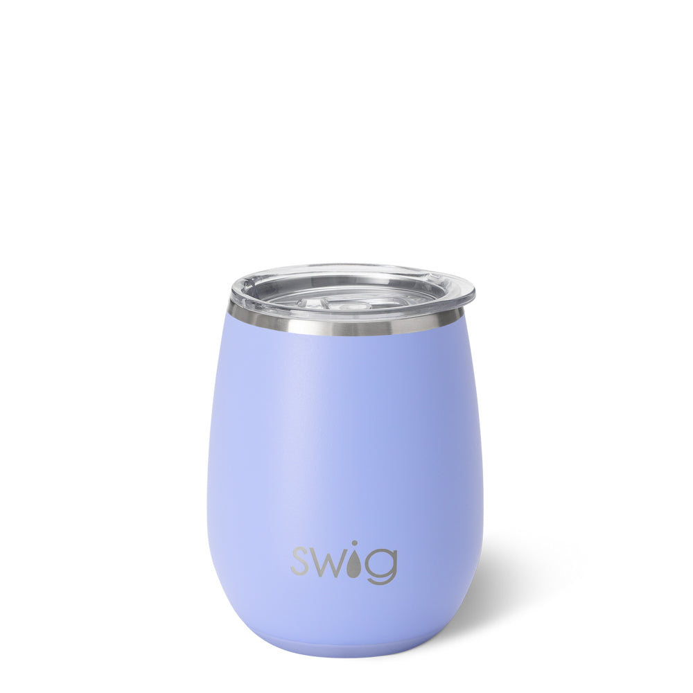 14oz Hydrangea Stemless Wine Glass - Elegant & Durable for Red, White, or Rosé - Perfect for Parties, Weddings, and Home Entertaining