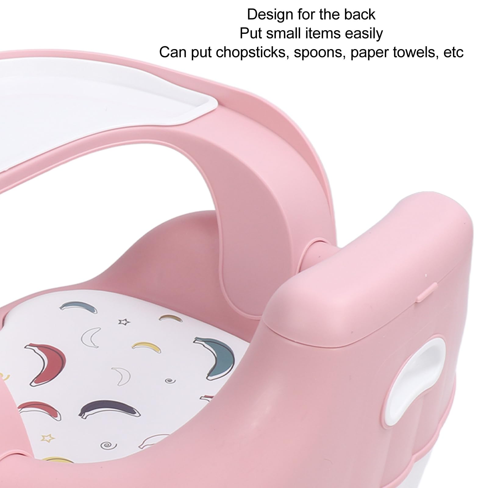 **Baby High Chair for Floor Feeding - Soft Squeaky Cushion & Heavy-Duty Frame with Double-Layer Tray - Adjustable & Portable for Home Use (Yellow) - Perfect for Infants Learning to Eat Independently**