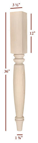 ISL7350P Savannah Island Leg - Durable and Stylish Replacement Leg for Furniture - Perfect for Sofas, Chairs, and Tables in Living Room or Office