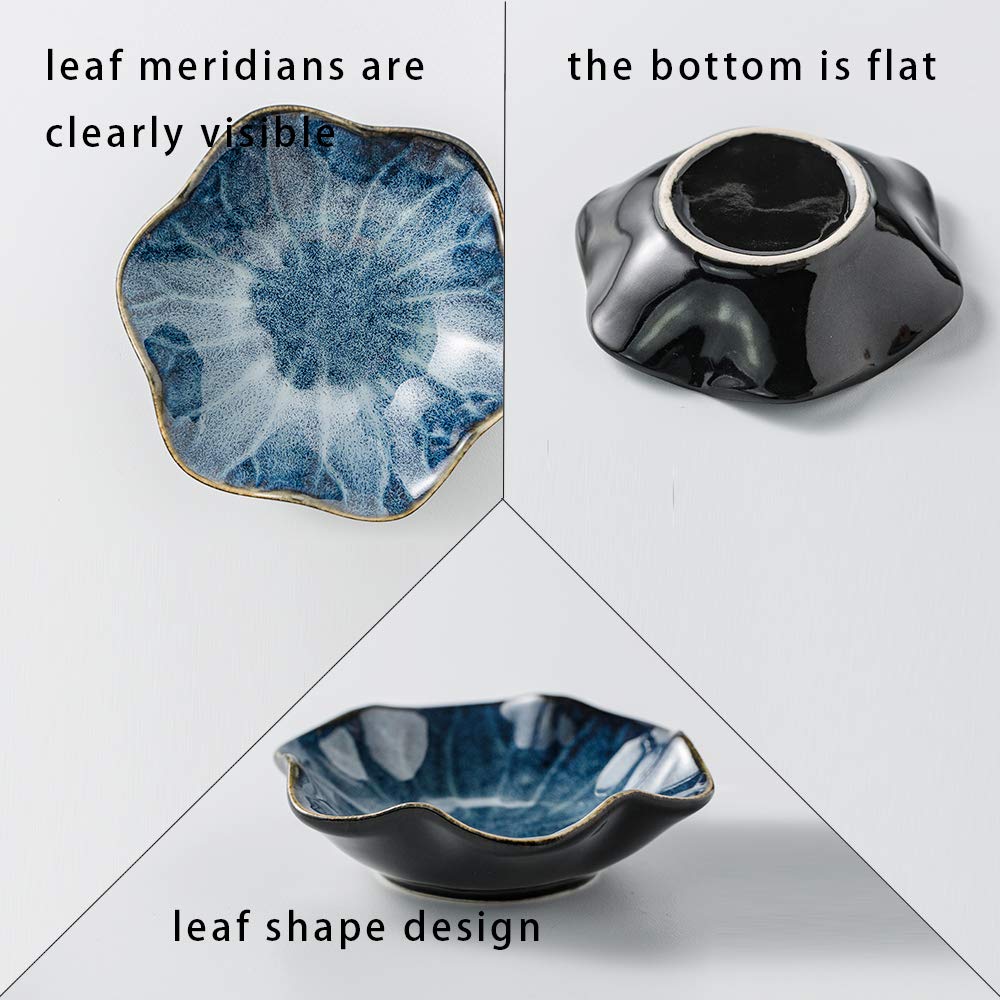 Leaf-Shaped Jewelry Tray & Ring Holder - Elegant Earring Stand, Key Bowl & Trinket Dish - Perfect Women's Birthday Gift & Friend Present (Blue) - Ideal for Bedroom Vanity, Bathroom Organization & Gift Giving