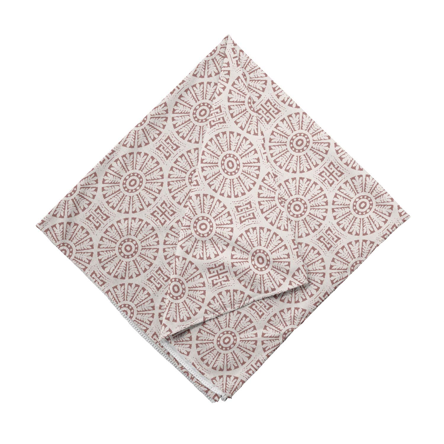 Ambesonne Abstract Bandana - Retro Circular Leaf Design Unisex Head & Neck Scarf for Men & Women - Perfect for Outdoor Activities, Music Festivals & Fashion Accessories