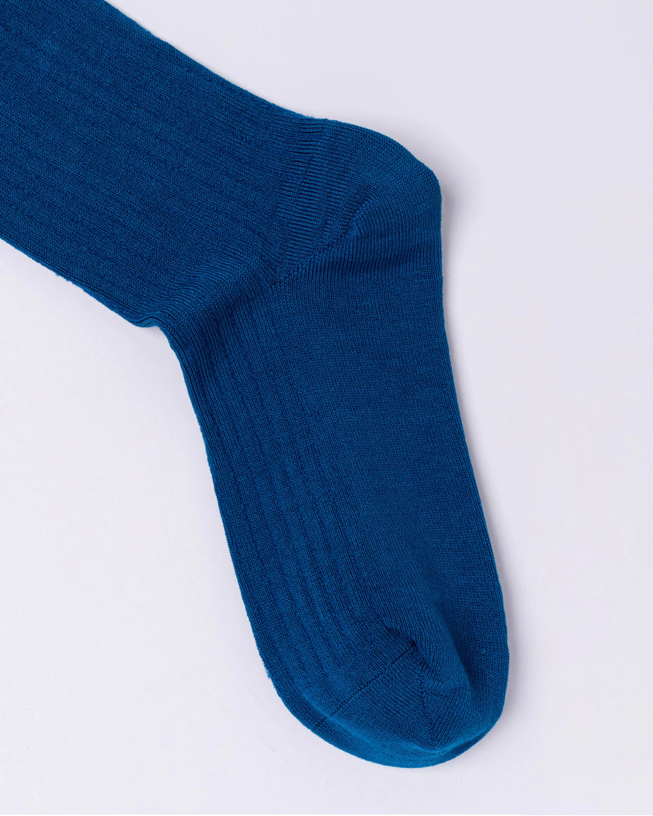 Premium Seamless Mercerized Cotton Socks for Men & Women - Soft Breathable Comfort Socks in Prussian Blue | Ideal for Running, Yoga, Work & Everyday Wear